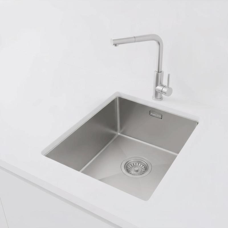 Pure.Sink Luxion Rustfrit stålvask 36x40 cm undermontering, planmontering og overflademontering  PLX3640-02