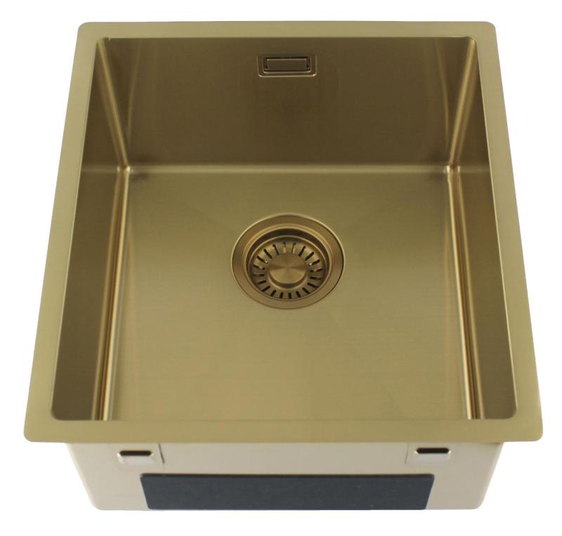 Pure.Sink Luxion Guldvask 36x40 cm undermontering, planmontering og påbygning PLX3640-60