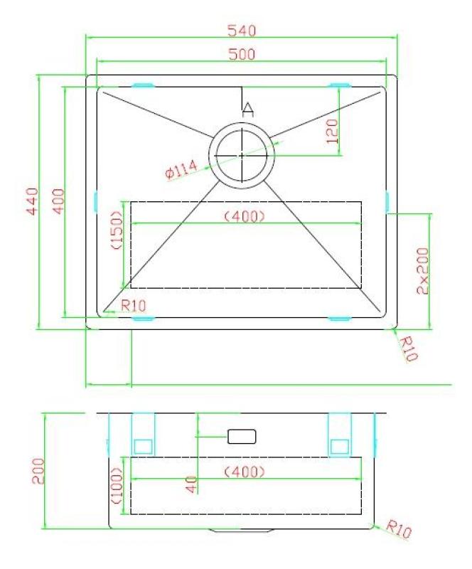 Pure.Sink Luxion PVD Sort vask 50x40 cm undermontering, planmontering og påbygning PLX5040-63