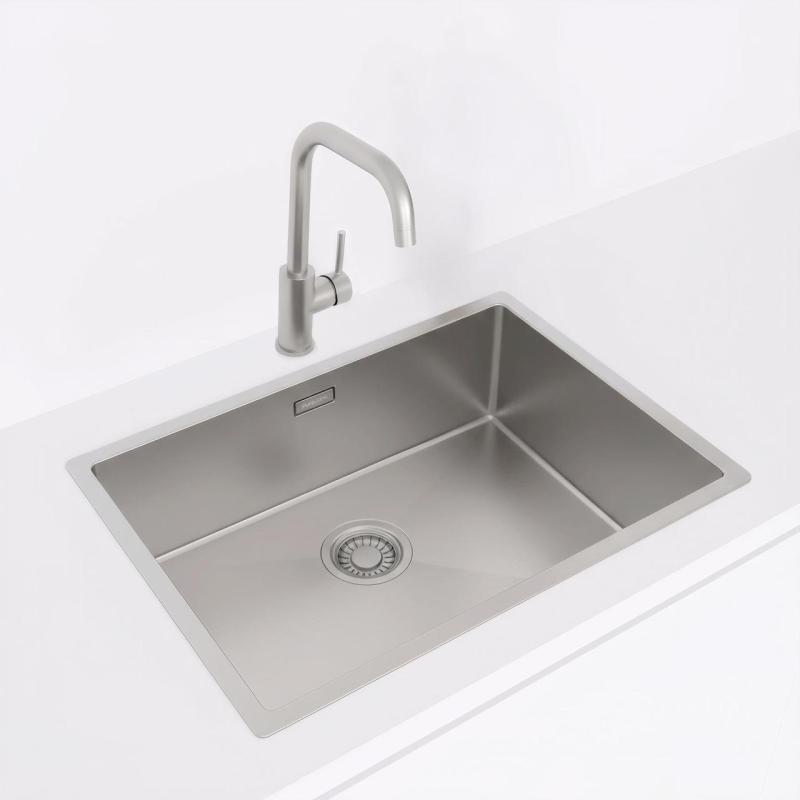 Pure.Sink Luxion Rustfrit stålvask 55x40 cm undermontering, planmontering og påmontering PLX5540-02