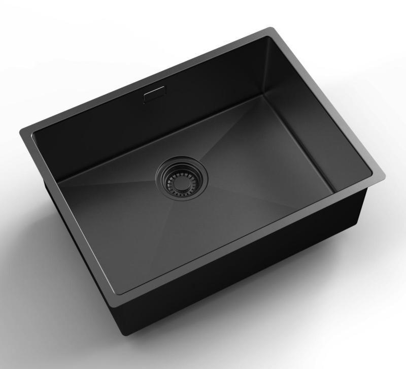 Pure.Sink Luxion PVD Sort vask 55x40 cm undermontering, planmontering og overmontering PLX5540-63