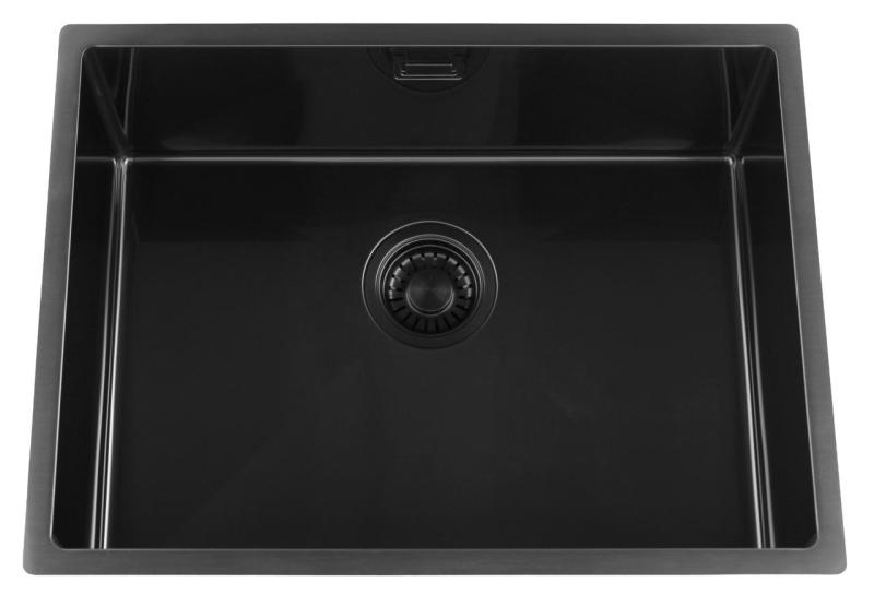 Pure.Sink Luxion PVD Sort vask 55x40 cm undermontering, planmontering og overmontering PLX5540-63