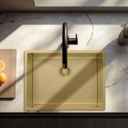 Pure.Sink Luxion Guldvask 55x40 cm undermontering, planmontering og påmontering PLX5540-60