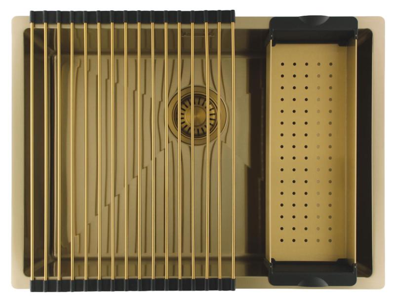 Pure.Sink Luxion Guldvask 55x40 cm undermontering, planmontering og påbygning PLX5540-60