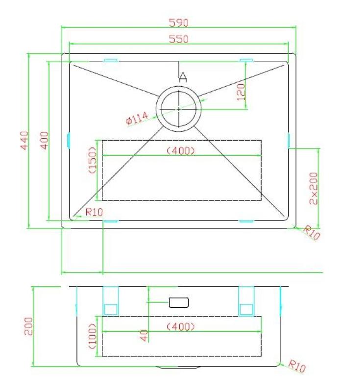 Pure.Sink Luxion Kobbervask 55x40 cm undermontering, planmontering og overflademontering PLX5540-62