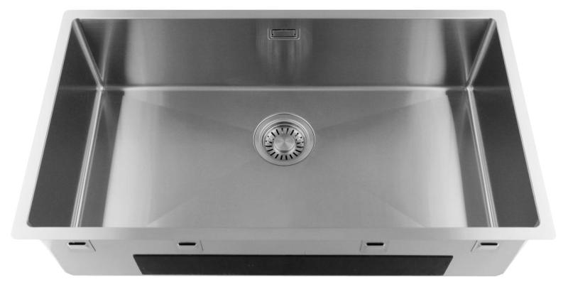 Pure.Sink Luxion Stor rustfri stålvask 74x40 cm undermontering, planmontering og påmontering PLX7440-02
