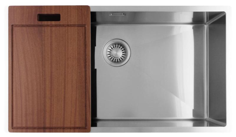 Pure.Sink Luxion Stor rustfri stålvask 74x40 cm undermontering, planmontering og påmontering PLX7440-02