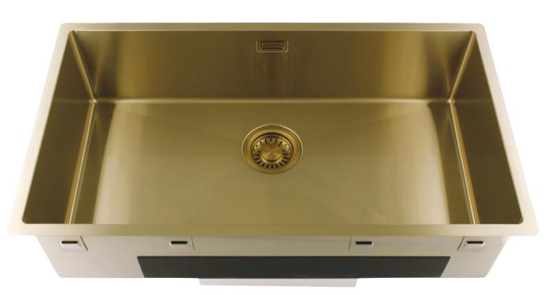 Pure.Sink Luxion Stor guldvask 74x40 cm undermontering, planmontering og påbygning PLX7440-60