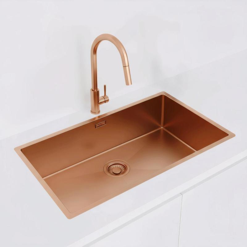 Pure.Sink Luxion Stor kobbervask 74x40 cm undermontering, planmontering og påbygning PLX7440-62