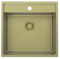 Pure.Sink Luxion Guldvask 51x50 cm Tapwing med hul til vandhane PLX5150T-60