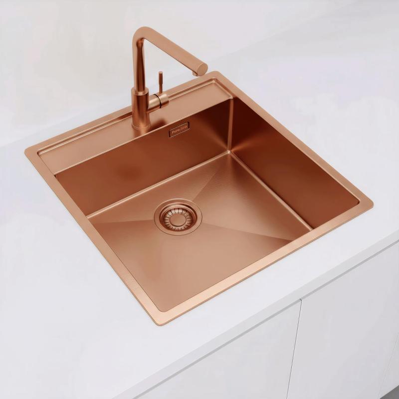 Pure.Sink Luxion Kobbervask 51x50 cm Tapwing med hul til vandhane PLX5150T-62