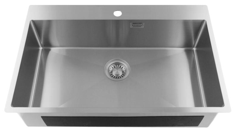Pure.Sink Luxion Stor rustfri vask 78x50 cm Tapwing med hul til vandhane PLX7850T-02