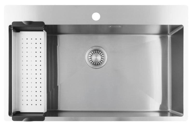 Pure.Sink Luxion Stor rustfri vask 78x50 cm Tapwing med hul til vandhane PLX7850T-02