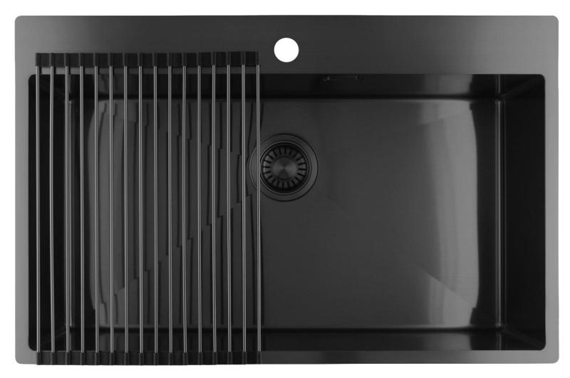 Pure.Sink Luxion Stor Gun metal vask 78x50 cm Tapwing med taphul PLX7850T-61