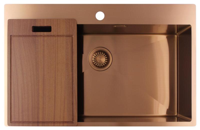 Pure.Sink Luxion Stor kobbervask 78x50 cm Tapwing med hul til vandhane PLX7850T-62