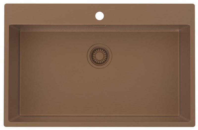Pure.Sink Luxion Stor kobbervask 78x50 cm Tapwing med hul til vandhane PLX7850T-62