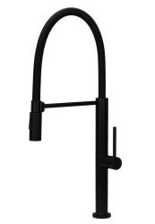 Pure.Sink Luxion Mat sort køkkenarmatur profi med fleksibel udløb og 2 stråleformer PLXFLEX-10