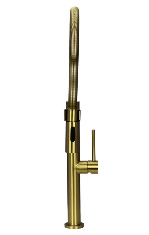 Pure.Sink Luxion Guldfarvet køkkenarmatur med fleksibelt udløb og 2 stråleformer PLXFLEX-60