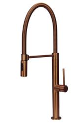 Pure.Sink Luxion Køkkenarmatur i kobber med fleksibelt udløb og 2 stråleformer PLXFLEX-62