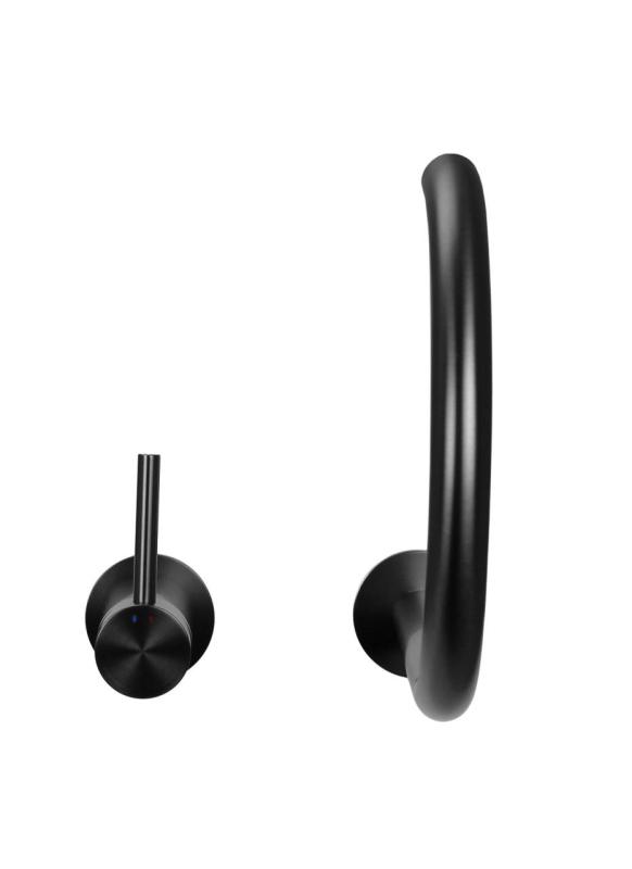 Pure.Sink Luxion 2-huls køkkenarmatur i gun metal med rund udløb PLX2HR-61