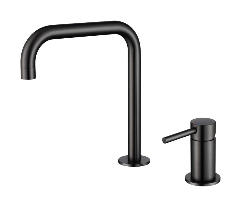 Pure.Sink Luxion 2-huls mat sort køkkenarmatur med U-udløb PLX2HU-10