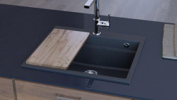 Granitemy Bøgetræ skærebræt til brug på en vask 402mm x214mm 1208971830