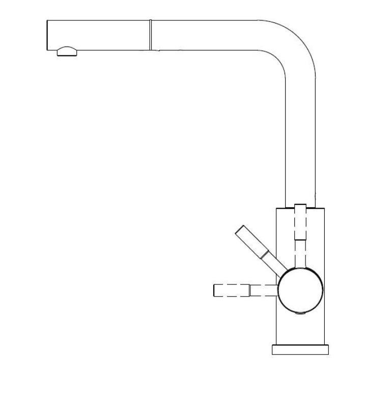Pure.Sink Elite Steel Spark-S køkkenhane PVD kobber med udtrækkelig tud PS8041-62
