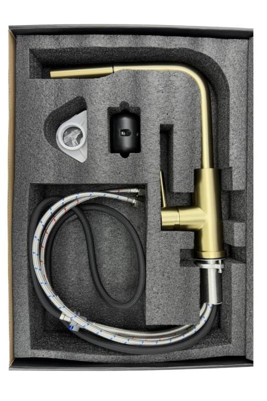 Pure.Sink Elite Steel Spark-S køkkenhane PVD kobber med udtrækkelig tud PS8041-62
