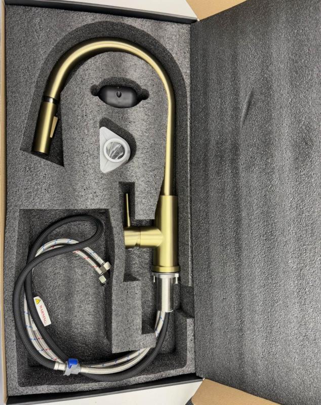 Pure.Sink Elite Steel Stream-S køkkenhane PVD kobber med udtrækkelig tud PS8045-62