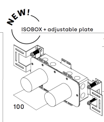 Waterevolution Indbygget håndvaskarmatur 2-huls med justerbarhed T0.16.EBI