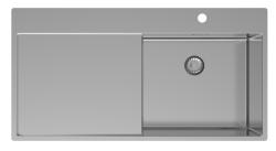 Pure.Sink Exclusivo Rustfri vask med afdrypningsområde 100x52 cm Tapwing til højre PEX47100RT-02