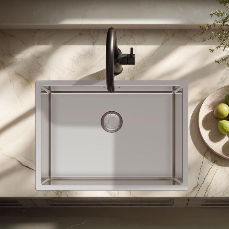 Pure.Sink Exclusivo Speciel 35 cm lang rustfri stålvask 50 x 35 cm 10 mm radius PEX5035-02