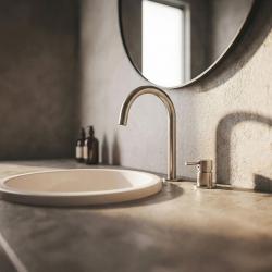 MURO TUA 2-huls håndvaskarmatur i krom med rund udløb 1208972104