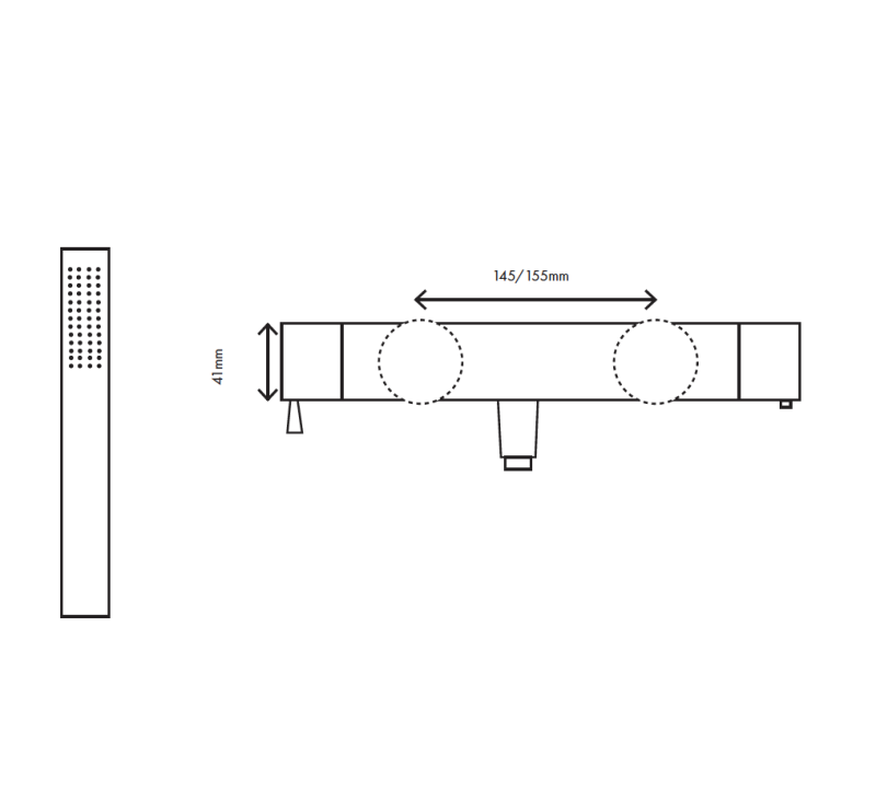 MURO TUA brusetermostat med brusesæt, krom M1.B1TH.CR