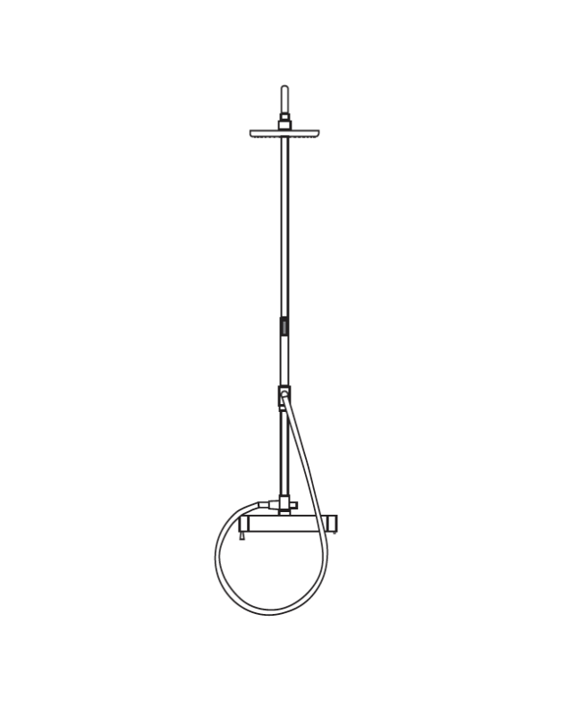 MURO TUA brusekombination med termostat og regnbruser, krom M1.B11TH.CR
