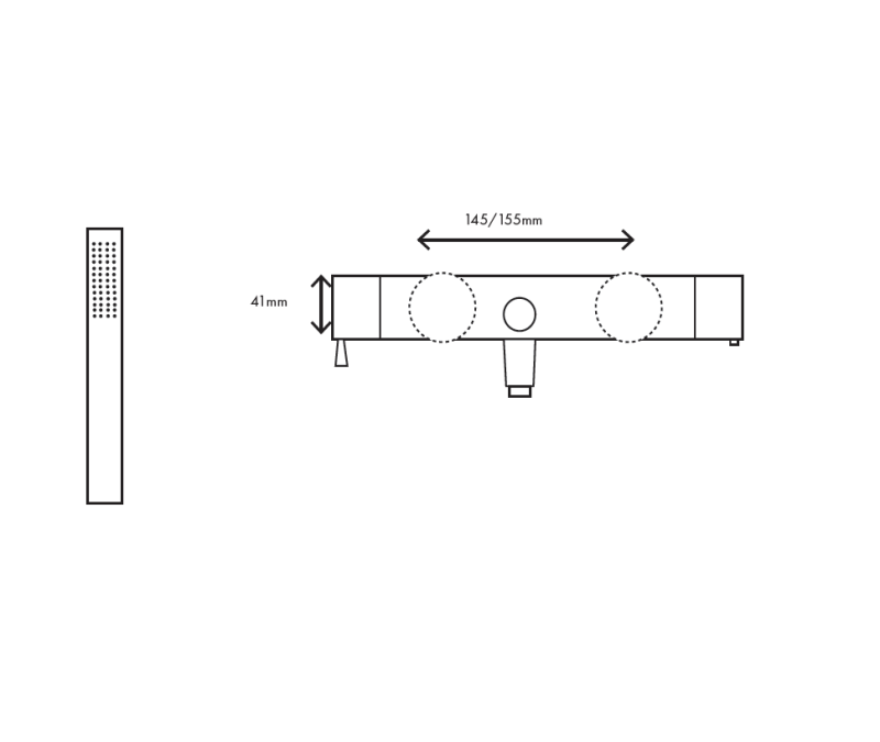 MURO TUA badetermostat med håndbrusersæt krom M1.B2TH.CR
