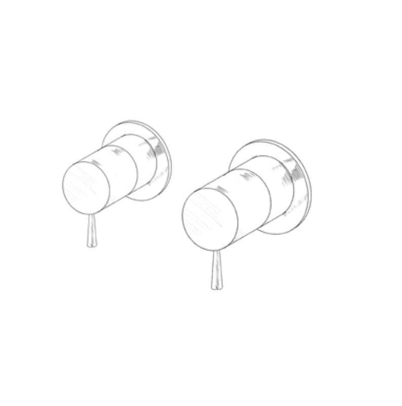 MURO TUA Vægmonteret blandebatteri med omskifter, krom M1.B32.R.CR