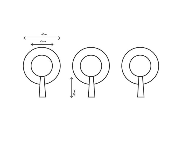 MURO TUA Vægmonteret blandebatteri med 2 stophaner, krom M1.B34.R.CR