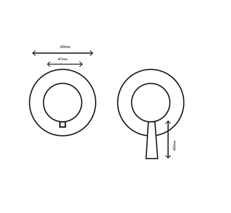 MURO TUA Indbygget brusetermostatarmatur med 2 udgange, krom M1.B32T.R.CR