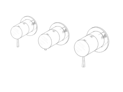MURO TUA Indbygget brusetermostatarmatur med 2 stophaner, krom M1.B34T.R.CR