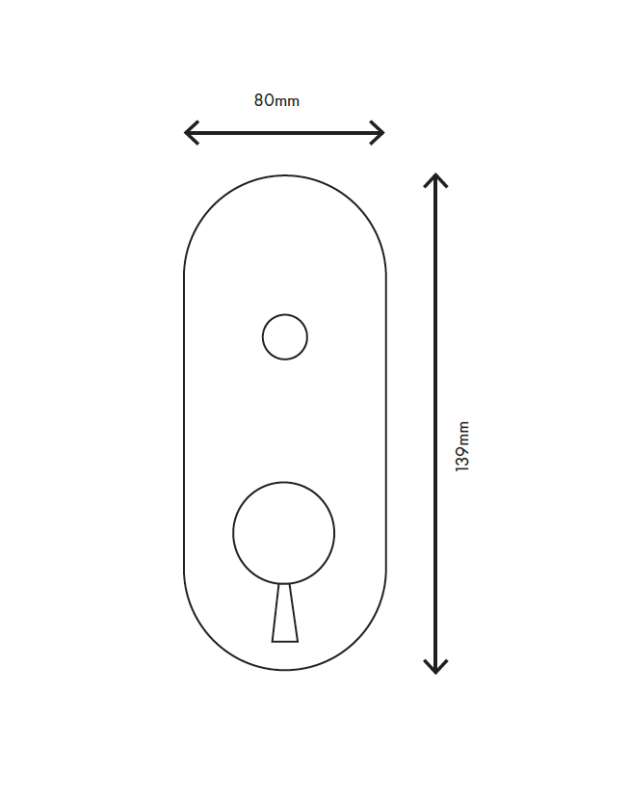 MURO TUA Vægmonteret blandebatteri med omskifterknap, krom M1.B32.S.CR