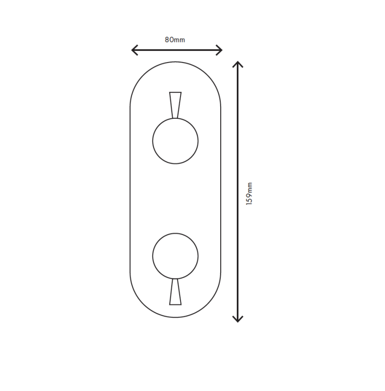 MURO TUA Vægmonteret blandebatteri med 3-vejs omskifter, krom M1.B33.S.CR