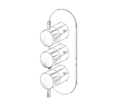 MURO TUA Vægmonteret blandebatteri med 2 stophaner, krom M1.B34.S.CR