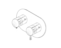 MURO TUA Indbygget brusetermostatarmatur med 1 udgang, krom M1.B31T.S.CR