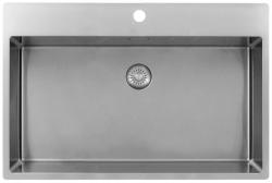 Pure.Sink Exclusivo Rustfrit stål, stort vaskebassin 75 x 40 cm Tapwing med hul til vandhane PEX7540T-02