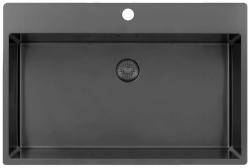 Pure.Sink Exclusivo Gun metal Stor vask 75x40 cm Tapwing med hul til vandhane PEX7540T-61