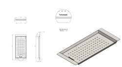 Massimo tilbehør Indsatsbakke Sort Mat 183x430x19mm
