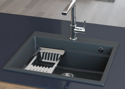 Massimo tilbehørsbakke, sort mat, 366 x 176 x 63 mm