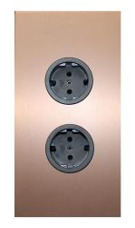 Indux Corner Еnergiezuil med 2 stikkontakter Randaarde Kobber 1208972279