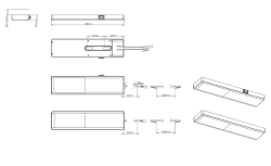 Indux Nivo Køkkenmonteret LED-spot 3 W med centralafbryder Alu-look 1208972333